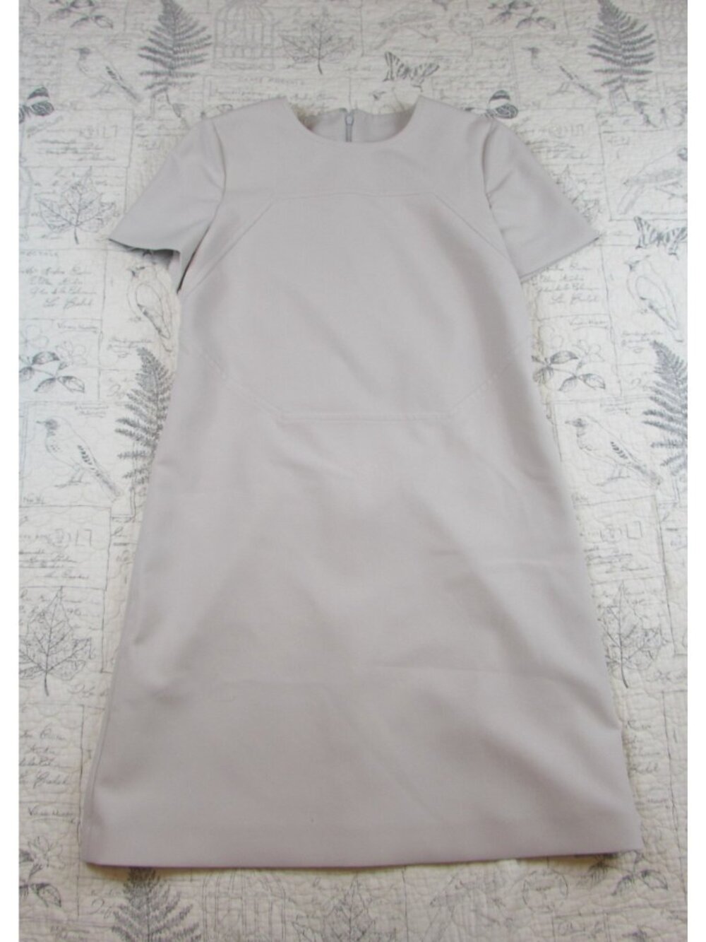 NEW $348 Bonotto Brooks Brothers seamed neutral capsule minimal Sheath Dress 10